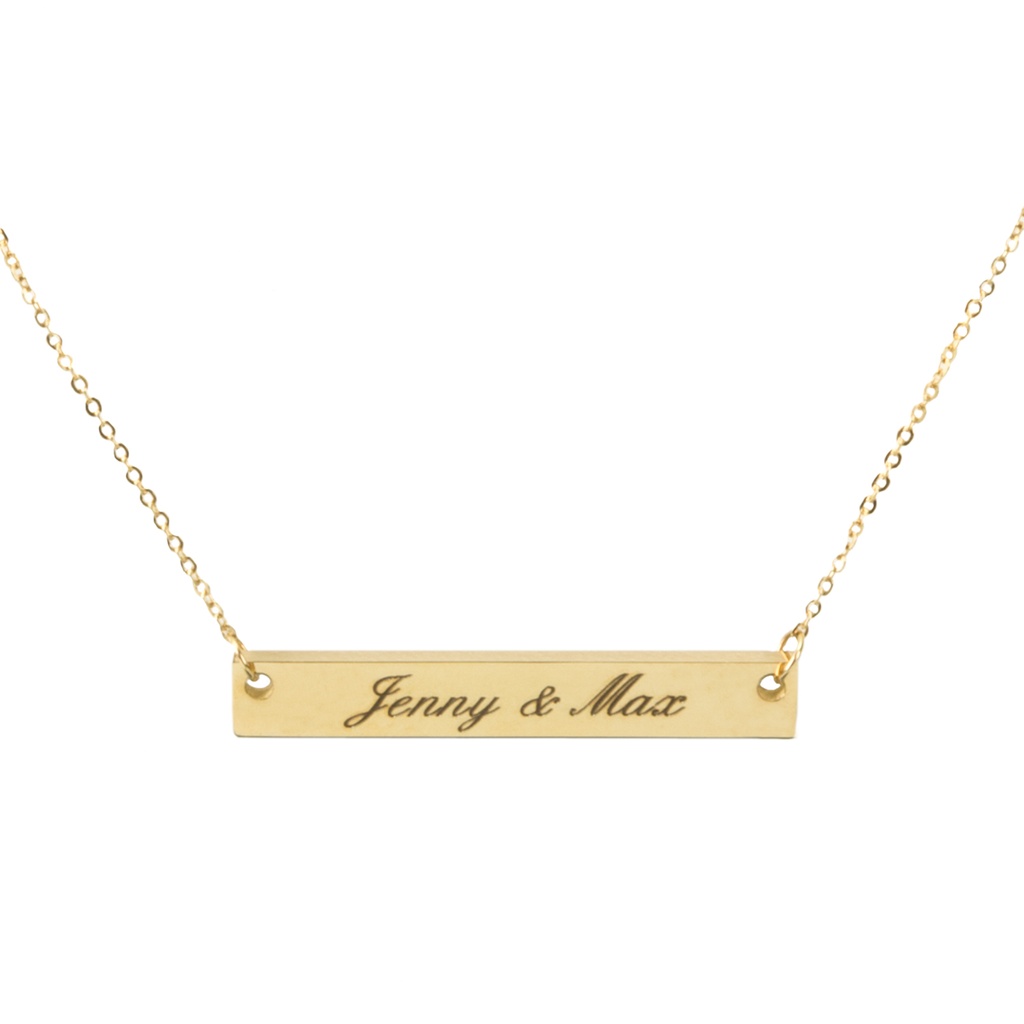 Halsketting met gravure (Goud)