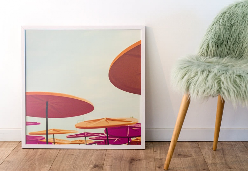 Ingelijste poster (30x20 cm, Wit)