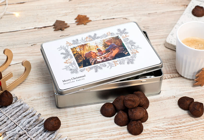 Koekjestrommel (rechthoekig, chocolade)